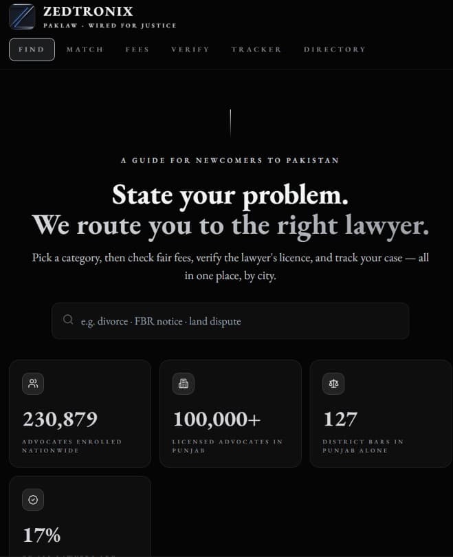 PAK Law App by Zedtronix